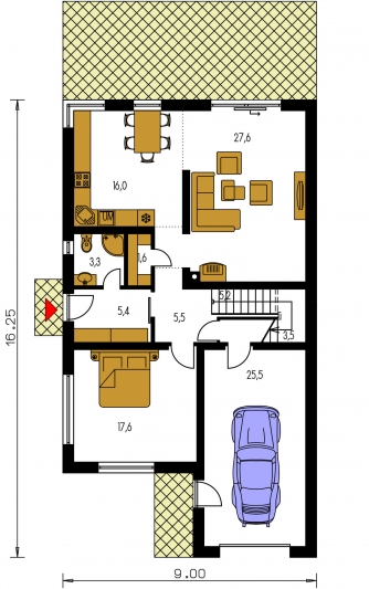 Floor plan of ground floor - TREND 266